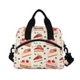 thumbnail image 2 of Lunch Bag Portable Crossbody Meal Bag Cooler Bag Insulated Lunch Bag Food Bag Handheld & Crossbody Design Pink Cake, 2 of 6