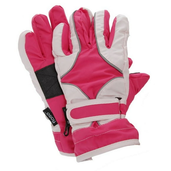 FLOSO Boys/Girls Girls Heavy Duty Waterproof Padded Thermal Ski/Winter Gloves
