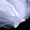 thumbnail image 3 of 1Pcs Elegant Bridal Veils For Wedding Simple Four Layer Drop Tulle Metal Design, 3 of 8
