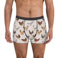 thumbnail image 2 of Goofa Various Chicken Printed Men's Boxer Briefs Underwear, Moisture-Wicking Underwear, Trunk,Soft and Breathable Cotton Underwear-XX-Large, 2 of 9