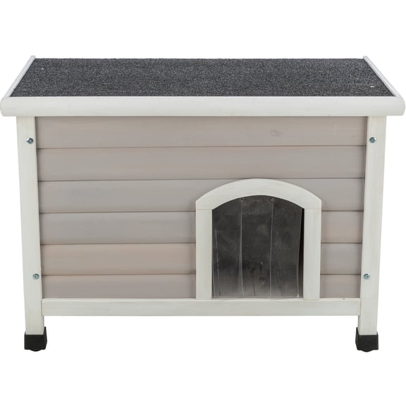 TRIXIE Classic Elevated Weatherproof Cat House, 2 Cover Openings, Indoor-Outdoor Cat Home