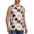 thumbnail image 2 of Uemuo colorful Maple Pattern Men's Sleeveless T-Shirt,Muscle Athletic Tank Top, Moisture-wicking Quick-dry Breathable Classic Tee Top for Gym Run Outdoor Sports-3X-Large, 2 of 8