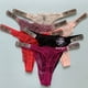 thumbnail image 2 of Tanga De Diamantes De Imitación De Letras De Encaje Para Mujer De Diseño Secreto De Victoria Higos Sexy Algodón Cómodo Ropa Interior Sin Costuras De Cintura Bajapangjing, 2 of 4