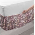 thumbnail image 2 of Snake Bed Skirt, Continuous Forest Reptilian Amazonian Fauna in Pastel Tones, Elastic Bedskirt Dust Ruffle Wrap Around for Bedding Decor, 4 Sizes, Warm Taupe Dust, by Ambesonne, 2 of 2