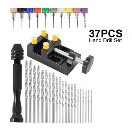 

Toma 37 Pieces Hand Drill Set Twist Hand Drill Bits Set For Resin Polymer Clay Craft DIY Jewelry