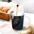 thumbnail image 3 of Yiaed Vintage Wolf Warrior Print Ceramics Coffee,Large Handle Design,Extra Large Tea and Coffee Cup for Office and Home Mugs, 3 of 6