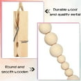 thumbnail image 4 of Wall Hanging Photo Display with Wooden Beads Garland 4 Feet Boho Collage Picture Frame DIY Picture Photo Frame Set with 9 Wood Clips for Rustic Country Home, Office Nursery Room Decoration(2 Pieces), 4 of 6