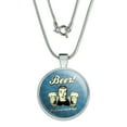 thumbnail image 1 of Beer It's a Liver Full of Fun Funny Humor 1" Pendant with Sterling Silver Plated Chain, 1 of 4