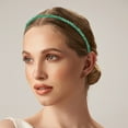 thumbnail image 3 of Unique Bargains Rhinestone Headband Faux Crystal Hair Hoop Hairband for Women Green, 3 of 7