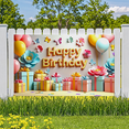thumbnail image 6 of Colorful 3D Happy Birthday Banner with Floral and Butterfly Elements Backdrop Party Decorations for Birthday Party Photo Booth Props and Home Decorations, 6 of 8