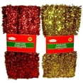 thumbnail image 1 of Christmas Decor - Tinsel Garlands, 50 ft. (Set of 2) (Red & Gold), 1 of 1