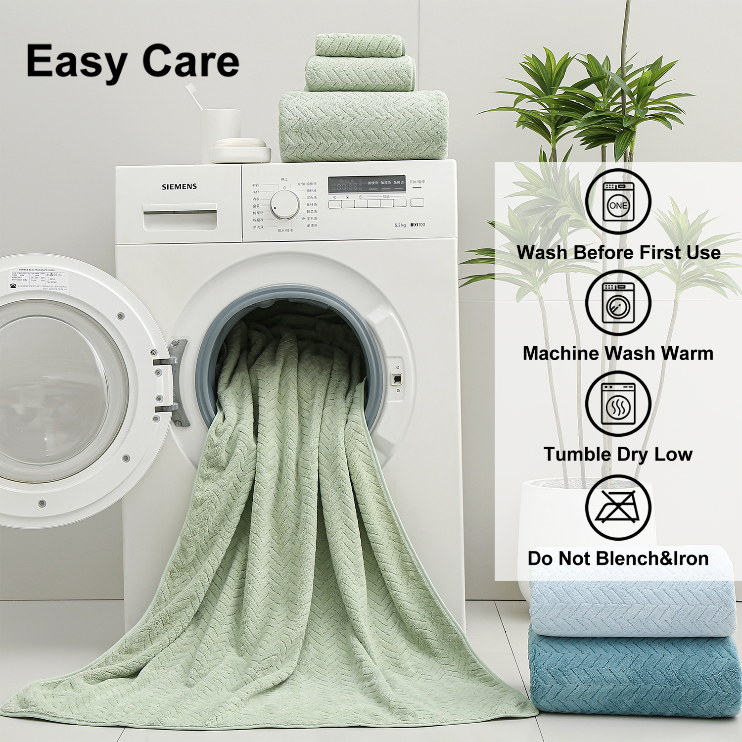 Beartech 8 Piece Bath Towel Set |2 Oversized Large Bath Towels Sheet, 2 Hand Towels & 4 Washcloths| Ultra Soft Towel Set Highly Absorbent Quick Dry Hotel Towel Collection