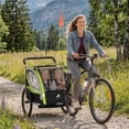 thumbnail image 2 of Aosom Child Baby Bike Trailer Kids 2 Seater, Bike Stroller Toddler, Green, 2 of 10