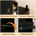thumbnail image 6 of Homieasy 2-Pack 10-Tier Shoe Cabinet Set with 4 Drawers, 65cm Width Freestanding Organizer – for Entryway, Bedroom, Living Room,Black, 6 of 9