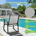 thumbnail image 7 of Walsunny 3 Pieces Rocking Bistro Patio Furniture Rocker Set with 2 Outdoor Rocking Chairs and 1 Glass Coffee Table for Porch Deck Lawn,Light Gray, 7 of 7