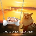 thumbnail image 6 of Cuoka Puppy Necklace 925 Sterling Silver Cute Dog Pendant Necklaces 18K Rose Gold Plated Animal Jewelry Birthday Valentine's Day Gift for Women Daughter Mom Wife, 6 of 8