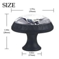 thumbnail image 4 of 4 Pcs Abstract Rhinoceros Knobs for Kitchen Cabinet Cupboard Dresser Bookcase Drawer Pulls Handles Round Home Decor, 4 of 8