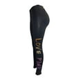 thumbnail image 1 of Victoria's Secret Pink Active Cotton High Waist Full Length Legging Color Dark Gray with Brushed Shine Gradient Glitter Logo X-Large NWT, 1 of 4