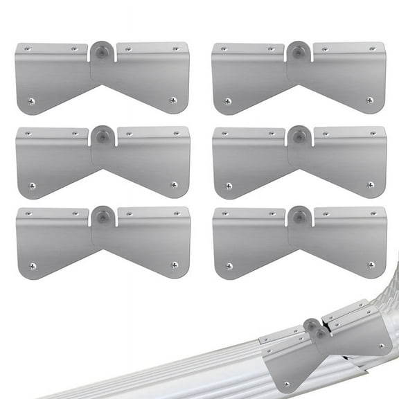 6Pcs Gutter Extension Hinge, Stainless Steel Downspout Extension Hinge ZipHinge Gutter Extension Can Easy Installation