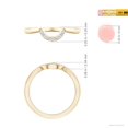 thumbnail image 4 of ANGARA Lab Grown Diamond U-Shaped Comfort Fit Wedding Ring for Women in 14K Yellow Gold (Size-1.3mm| Color-F-G| Clarity-VS) | Anniversary, Jewelry Gift for Women | Lab-Grown Diamond Ring, 4 of 6