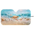 thumbnail image 3 of HUIACONG Sea Turtle Car Windshield Sun Shade UV Reflective Easy Storage Thick Car Windshield Cover for Trucks Front Window Most Vehicles, 3 of 7