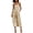 Beige, variant on PEIBang Women's Wrinkle Resistant Solid Sling Romper,Sleeveless Square Neck Loose Flow Cropped Wide Leg Jumpsuit
