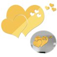 thumbnail image 1 of Removable 3D Love Hearts Mirror Stickers Heart Mirror Sticker Detachable DIY Decal for Home Decoration, 1 of 2