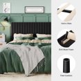 thumbnail image 3 of Bed Frame Full Bed Frame With Tufted Headboard With Vertical Access With Sturdy Wooden Slats, Velvet Upholstered Platform Bed My Lux Decor Round, 3 of 6