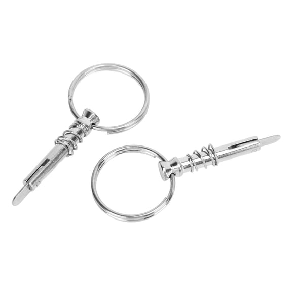 NFTIGB 2 Pcs Quick Release Pin Stainless Steel Boat Bimini Top Pin Marine Hardware for Shipbuilding Deck Setup and Universal Watercraft Support, Heavy Duty Silver Replacement Parts