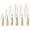 Cream, variant on Carote 12Pcs Kitchen Knife Set with Blade Guards, White Granite Ceramic Knife, Stainless Steel
