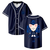 Stray Kids SKZ Karma I.N Merch Baseball Jersey Short Sleeve Button-up Shirts Women Men Streetwear Tops