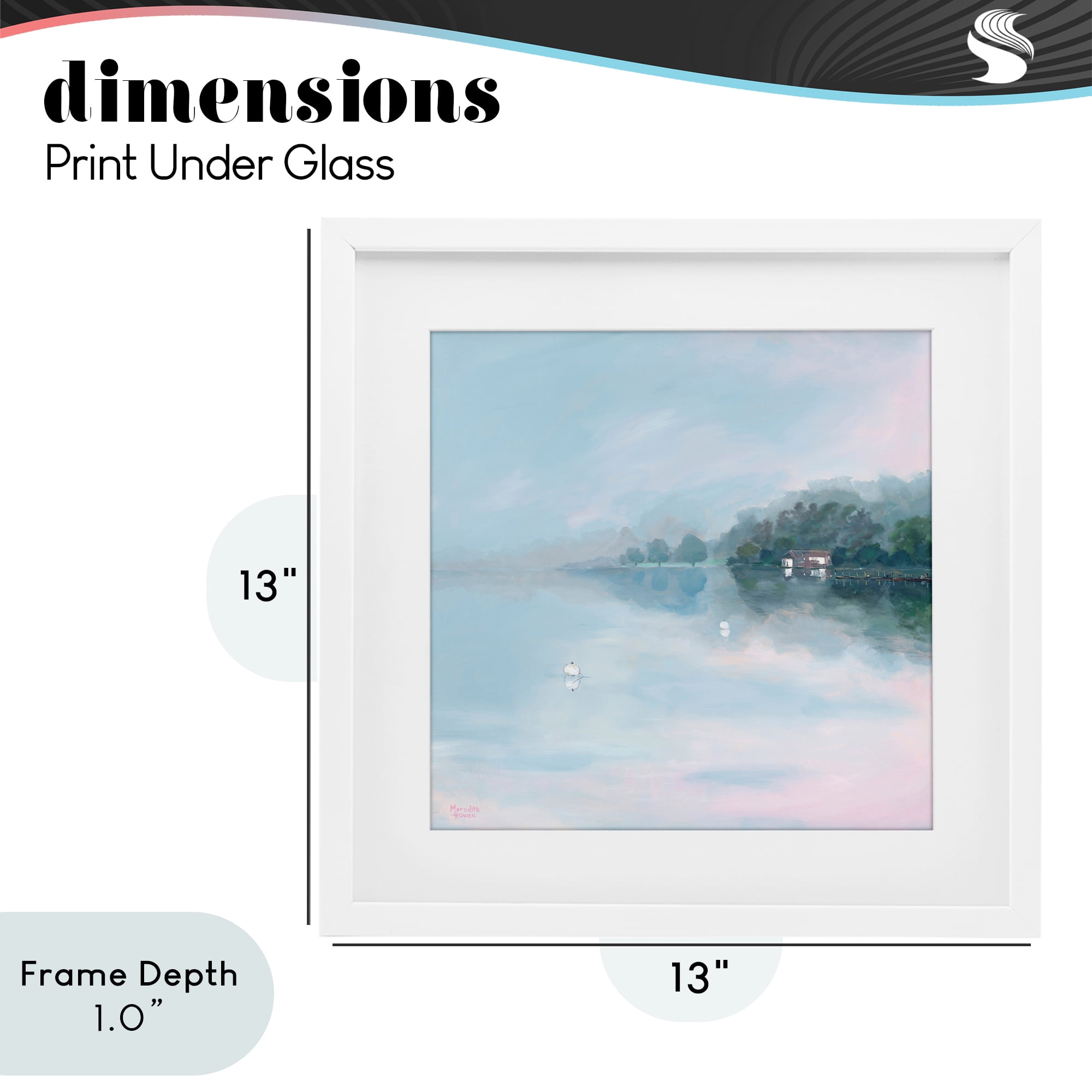 Stupell Industries Morning at Lake Windermere White Framed Print Under Glass, design by Meredith Howse