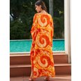 thumbnail image 3 of Beach Kaftan Dresses for Women Plus Size Caftan Loungewear Mexican Embroidered Dress Long Beach Tunic Summer Elegant Vacation Outfit Long Sleeve Robe, 3 of 11