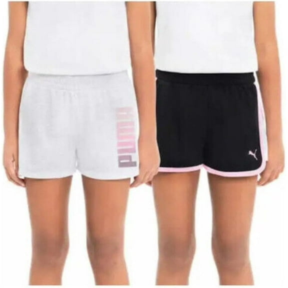 PUMA Youth Girl's 2 Pack All Day Comfort Shorts