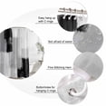 thumbnail image 2 of Extra Long Shower Curtain 72x96 Inch, Black Grey Shower Curtain Waterproof Bathroom Decor, Abstract Geometric Color Block Oil Painting Fabric Bath Curtain Set Accessories with Hooks, 2 of 6