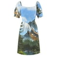 thumbnail image 5 of Bob Ross Inspired Landscape - Mountain Art Sleeveless Dress long dress women summer Summer women's clothing, 5 of 6
