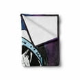 thumbnail image 2 of Outer Space Soft Flannel Fleece Throw Blanket, Kitten in Astronaut Hat Looks at Cosmic Rays UFO Universe Celestial Theme, Cozy Plush for Indoor and Outdoor Use, 60" x 80", Purple White, by Ambesonne, 2 of 6