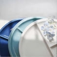 thumbnail image 2 of 8 Inch Bone China Plate Simple Porcelain Plate Three Compartments Breakfast Steak Round Ceramic Tableware Home Decor (Random Style), 2 of 4