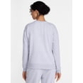 thumbnail image 4 of Joyspun Women's Fleece Lounge Sleep Top with Long Sleeves, Sizes XS-3X, 4 of 6