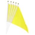 thumbnail image 1 of Unique Bargains Bâton de Drapeau Jaune, Mini Drapeau à Main DIY 8.2x5.5 Pouces Triangle Lot de 40, 1 of 5