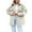 Beige, variant on YAYUBA Women's Winter Sherpa Jacket Button Down Fuzzy Shacket Outwear Coat with Pockets