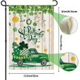 thumbnail image 5 of St. Patricks Day Garden Flags for Outside, Rustic Shamrock Green Truck Welcome Yard Flag, Happy Saint Lucky Clovers Spring Holiday Flag 12.5x18 Double Sided for Patio Porch St Pats Decor, 5 of 6