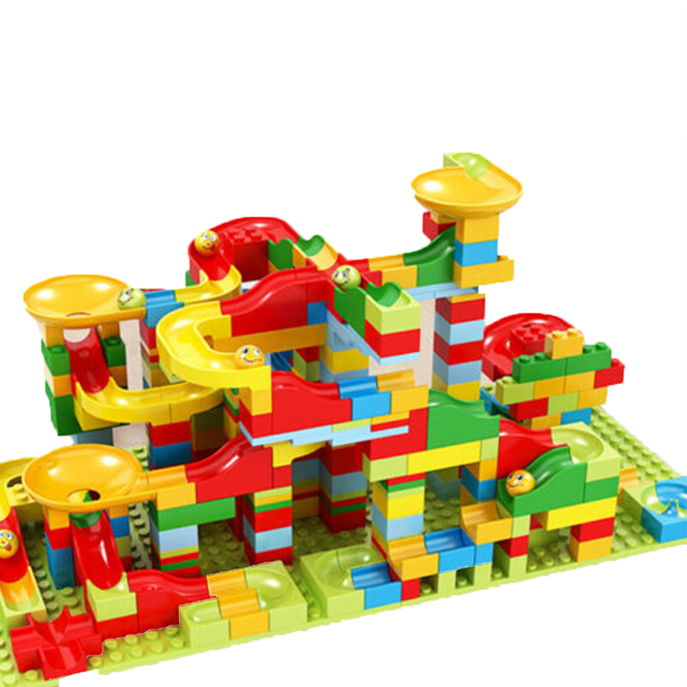 165Pcs Marble Race Run Building Blocks Maze Ball Jungle Track Building Toys Kids