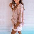thumbnail image 3 of Munlar Robes For Women,Christmas Loungewear For Family,Women's Fashion Star Print Short Sleeve Casual Home Wear Pajamas Top Pants Suit, 3 of 9