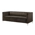 thumbnail image 6 of Home Design Gavin Velvet Square Arm Sofa with Plush Cushions and Modern Upholstery, Durable Frame for Living Room, Contemporary Brown Design, 6 of 6