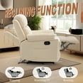 thumbnail image 3 of Korser Sillones Reclinables Pequeños para Espacios Reducidos,Sillón Reclinable Manual con Bolsillos Laterales es Adecuada para la Sala de Estar,Pana,, Beige, 3 of 7