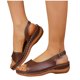 thumbnail image 5 of Sandalias de Cuña de Cuero de Estilo de Tacones Blancos Del Dedo Del Pie Cerrado, Tacones Negros Cerrado Del Dedo Del Pie Más Tamaño Abierto de la Hebilla de la Espalda, 5 of 9