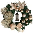 thumbnail image 1 of Corona de Navidad Flores artificiales Champán 25 cm Coronas de Navidad Corona de chimenea de Navidad para interior Decoración de Navidad al aire libre para puerta Pared Ventana Pared Chimenea oso de fresa Juguete, 1 of 3