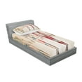 thumbnail image 2 of Ambesonne Vintage Fitted Sheet & Pillow Sham Set, Anatomy Human Body, Twin, Ruby Cream, 2 of 2