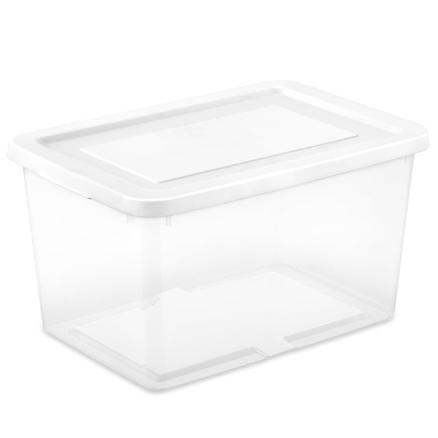 Caja de Almacenamiento Sterilite Transparente Apilable de 20 Cuartos 42x29x23 cm
